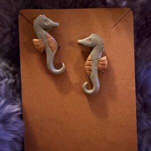 Seahorse Handmade Polymer Clay Earrings